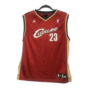 Adidas Red and Gold Basketball Jersey